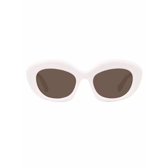 NEW!!! Loewe LW40153I 25E White Sunglasses with Brown Lenses, Authentic main image 5